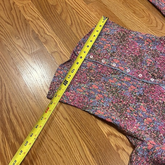 NWT Free People Amelia Printed Blouse Bell Sleeve Blouse $138 Size M or L - Picture 14 of 16